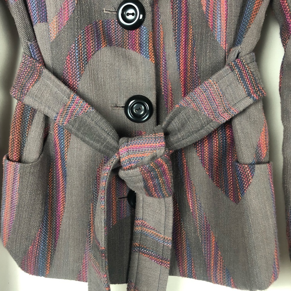 Anthropologie Cidra Belted 2 Pocket Jacket Size 0 - Picture 6 of 8